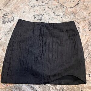 Zara Textured Black Mini Skirt